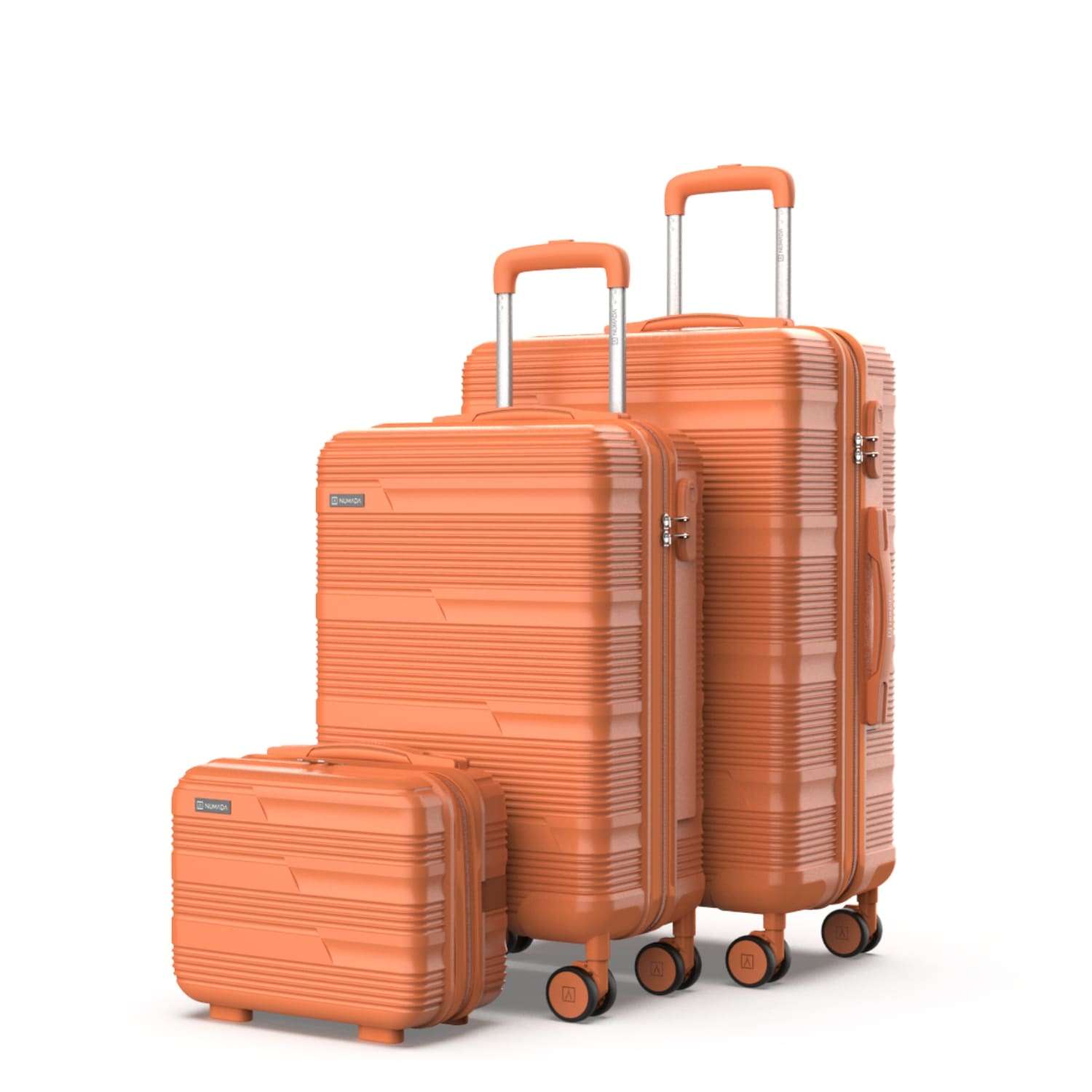 Numada Juego de Maletas Upfly T10  3 pzs ABS. Maleta Cabina 55x40x20, Maleta Mediana 60L y Neceser