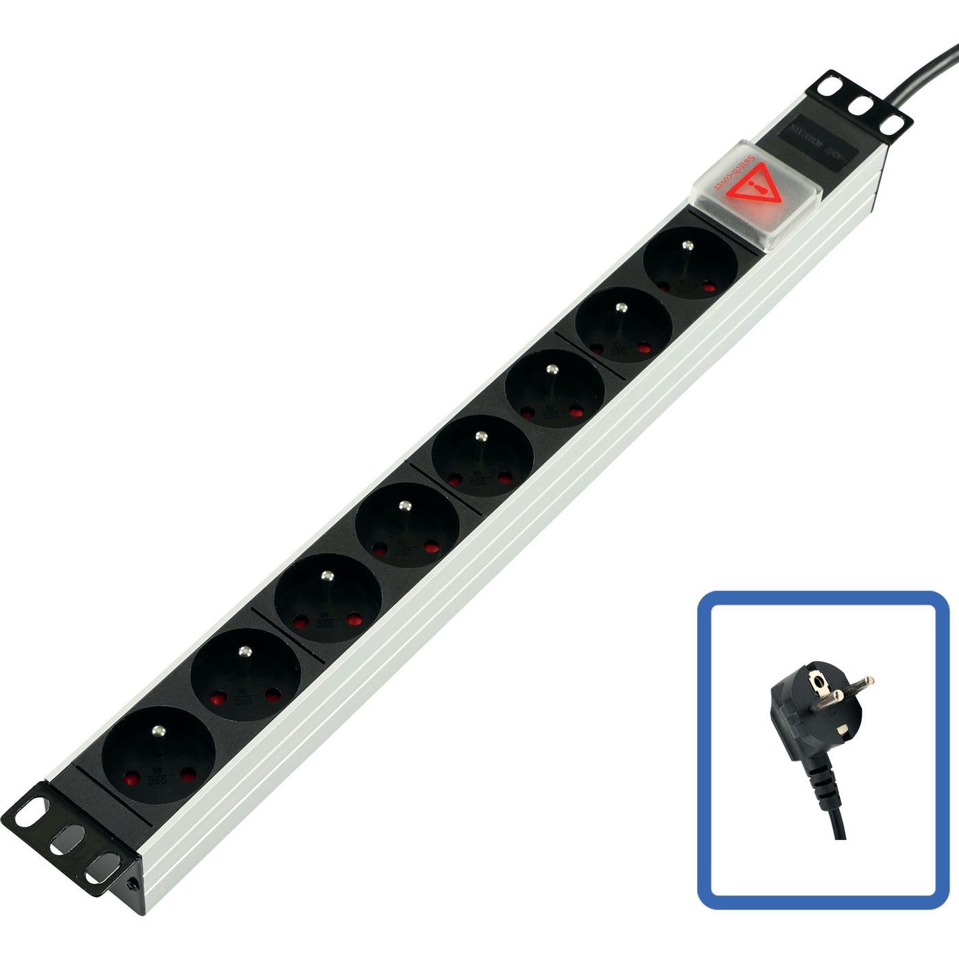 LOGON TUPS031 unidad de distribución de energía (PDU) 8 salidas AC Negro