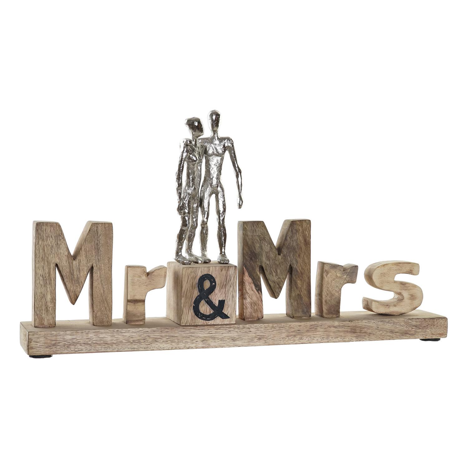 DECORACION MANGO ALUMINIO 51X7,5X28 MR & MRS DH185418