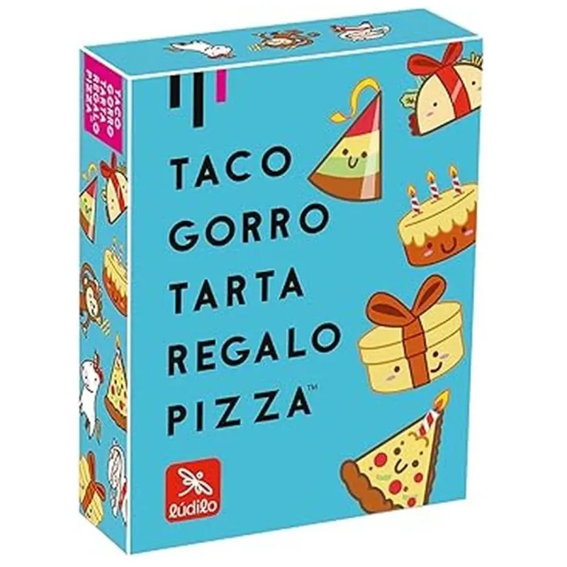 Juego de Cartas Taco, Gorro, Tarta, Regalo, Pizza - Lúdilo SP