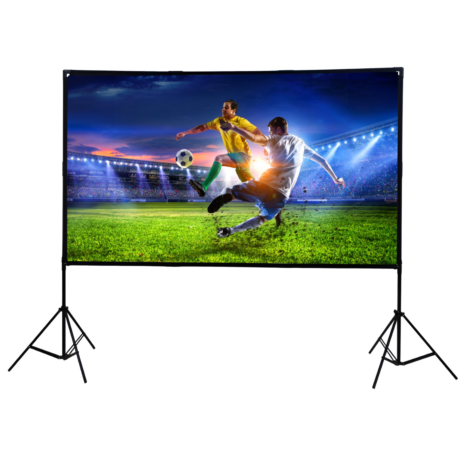 Extralink Pantalla Proyector con Trípode 72 Pulgadas - Pantalla Plegable y Portátil 16:9 para HD/4K, para Exterior y Presentaciones - PVC Mate Antiarrugas, Bolsa Incluida, 160x90CM