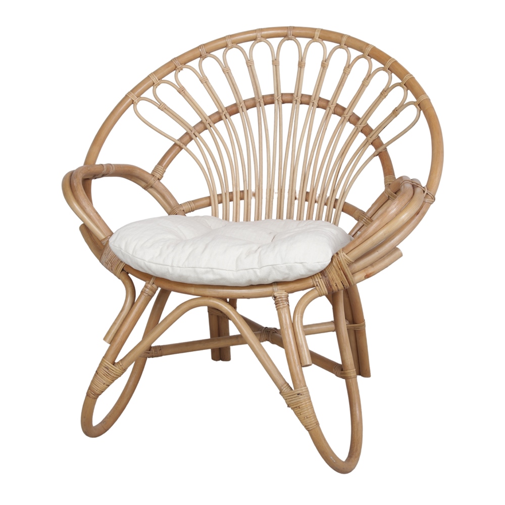 Silla De Ratán Natural Circle - Misterwils Furniture For Free Souls 85x89x75