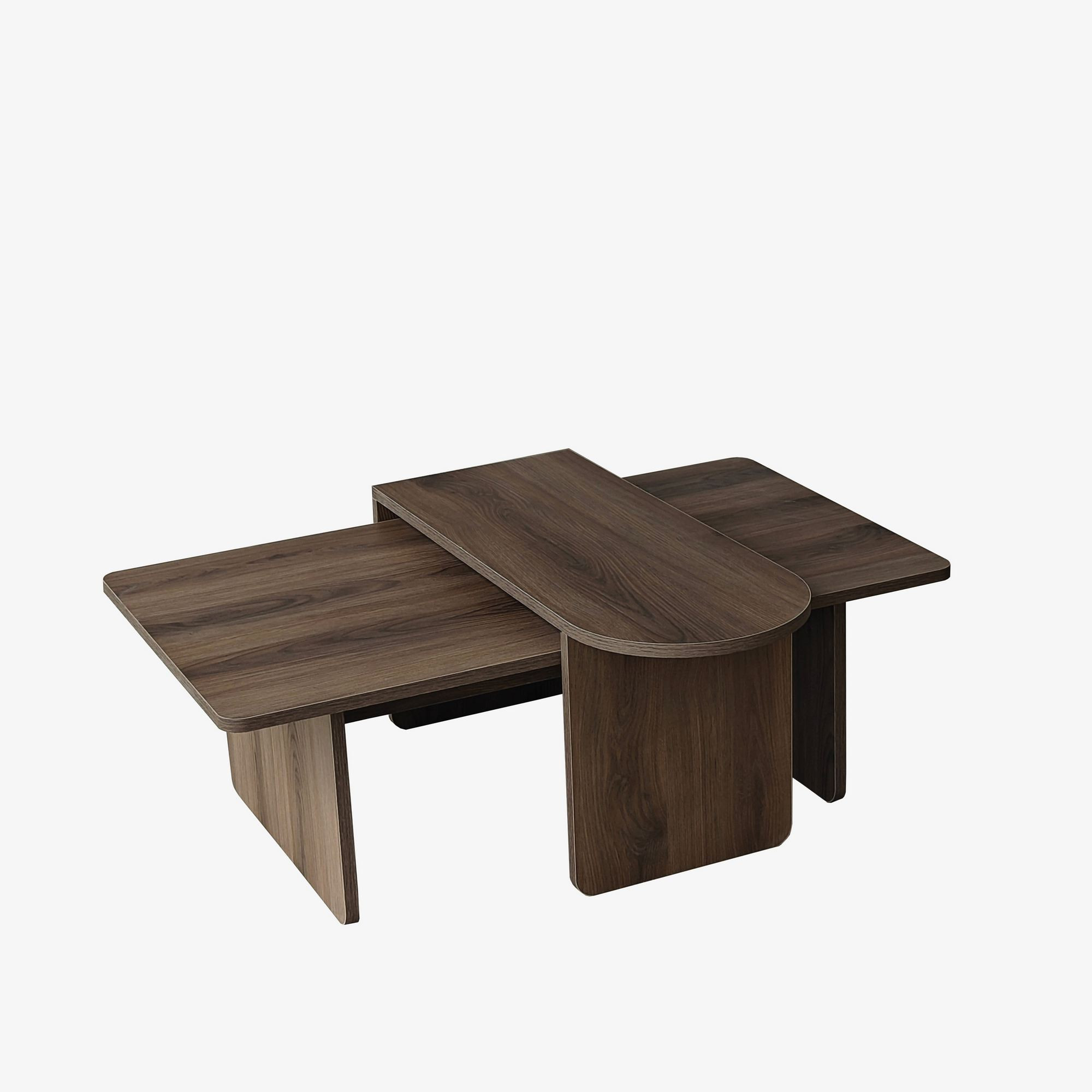 Habitat y Jardin - Juego de mesa baja de madera "París" 105 x 60 x 35 cm - Bronce