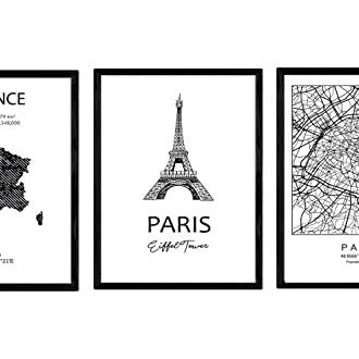 Nacnic - Pack de Posters de Países y Monumentos - Mapa Ciudad de Roma - Monumento Coliseo - Mapa Italia