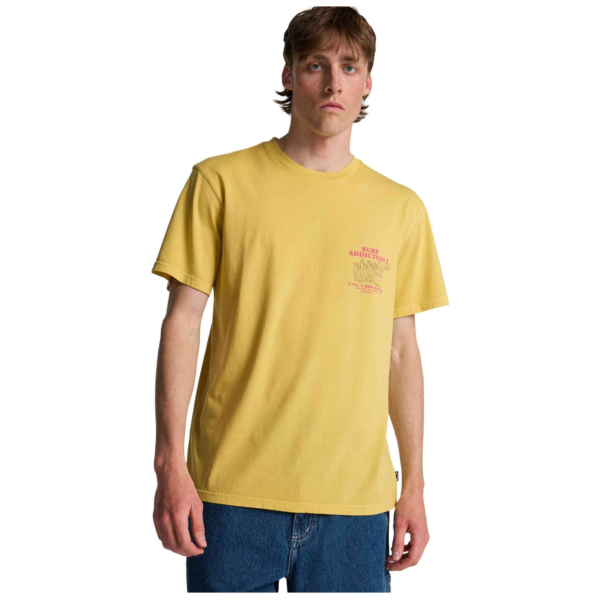 Camiseta De Manga Corta Billabong modelo MESSAGE WW para Hombre en color Amarillo
