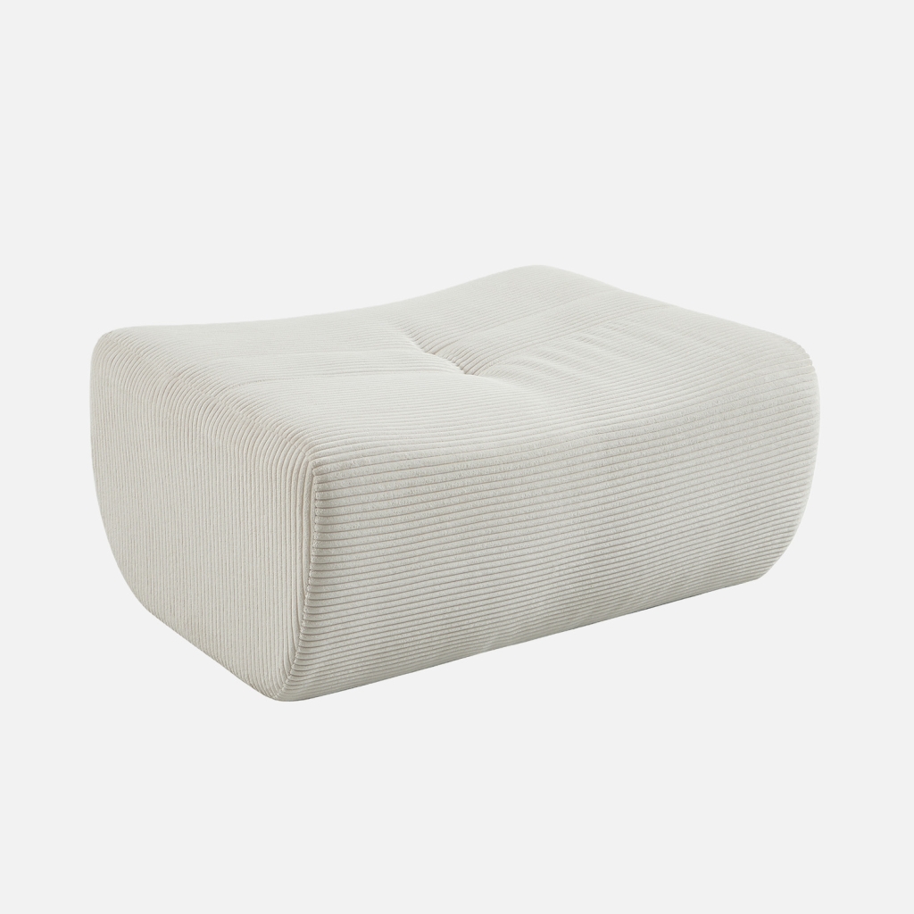 sweeek - Puff, reposapiés para butaca Sokol terciopelo de pana gruesa , Sokol pana , 88x70x35