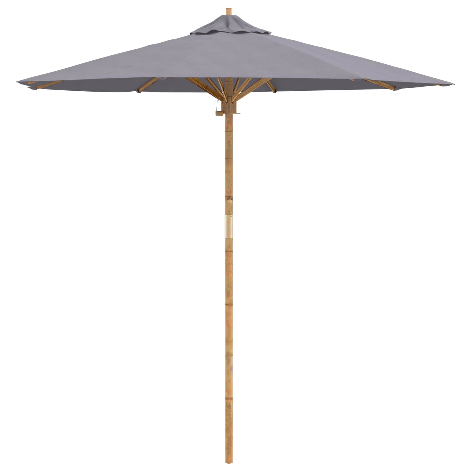 vidaXL Sombrilla de jardín Gris oscuro Ø 270 x 260 cm Bambú