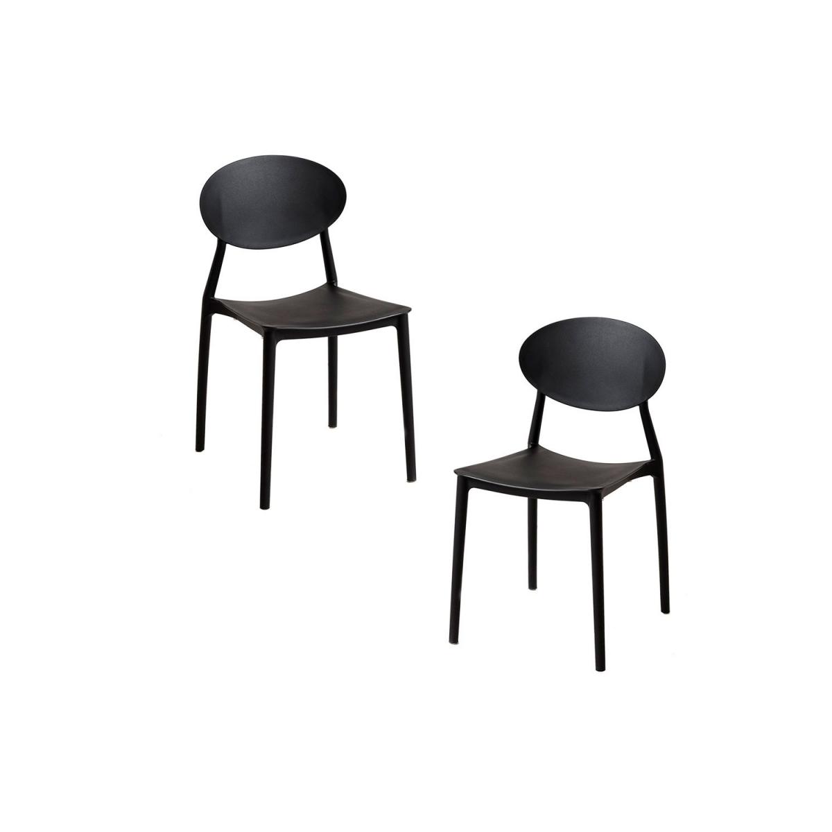 Regalos Miguel - Packs Sillas Jardín - Pack 2 Sillas Bután - Negro