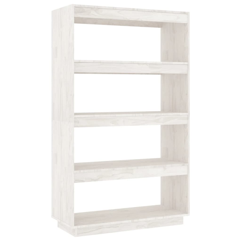 vidaXL Estantería/divisor espacios madera pino blanco 80x35x135 cm