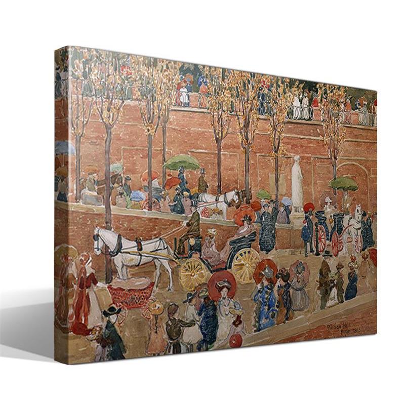 Cuadro Canvas Pincian Hill, Roma de Maurice Brazil Prendergast - Alta Resolución - Lienzo 100% Algodón - Bastidor de Madera - Fabricado en España