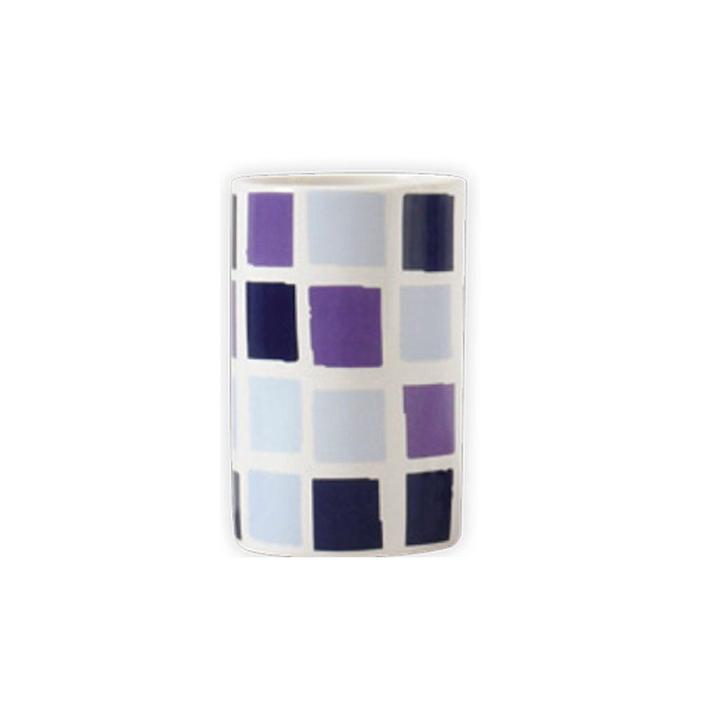 MSV Vaso para Baño Mosaiko Azul - Diseño Bonito - Cerámica
