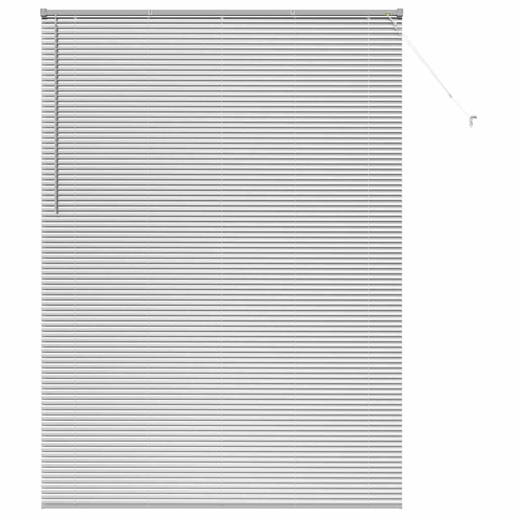 vidaXL Persianas venecianas Manual Plateado 220 x 160 cm Aluminio
