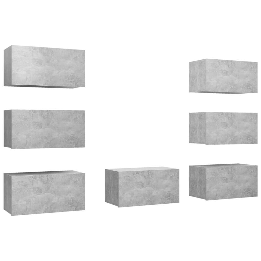 vidaXL Juego de muebles de salón 7 piezas 30,5x30x60 cm, Mueble de Salon, Mueble TV, Mueble TV salon, Mesa de TV, Mueble tele
