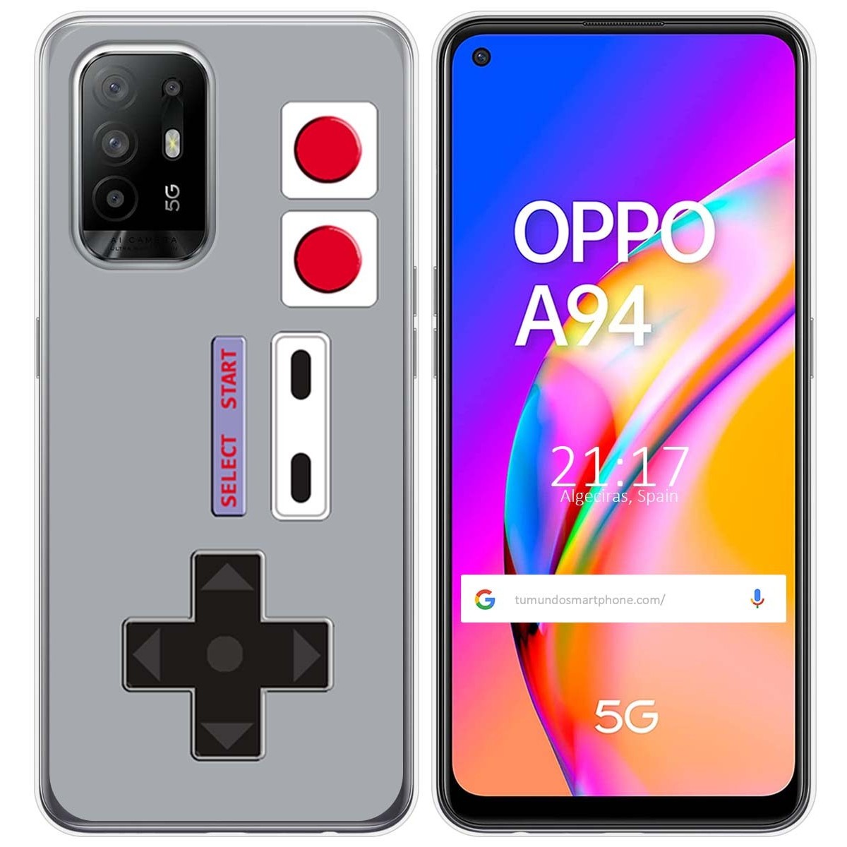 Tumundosmartphone Funda Gel Tpu para Oppo A94 5G diseño Consola Dibujos