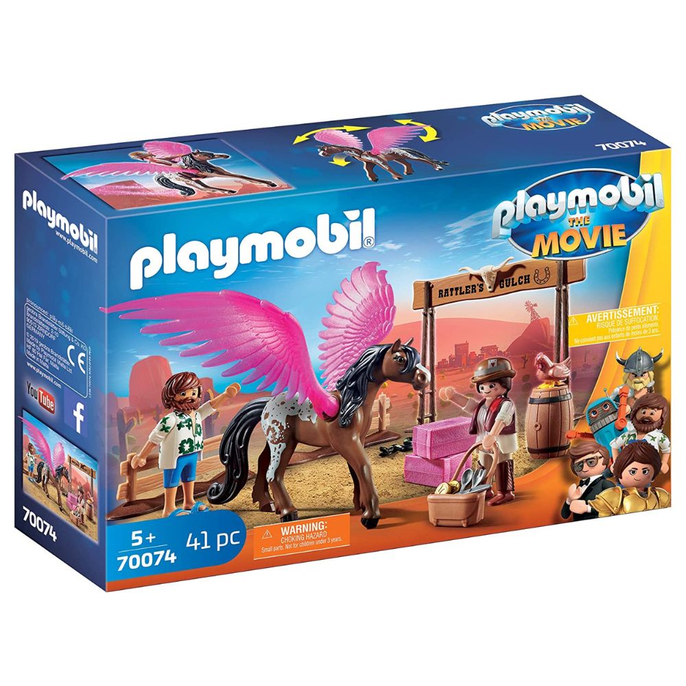 Marla Del y Caballo con alas Pegasus película PLAYMOBIL (70074)