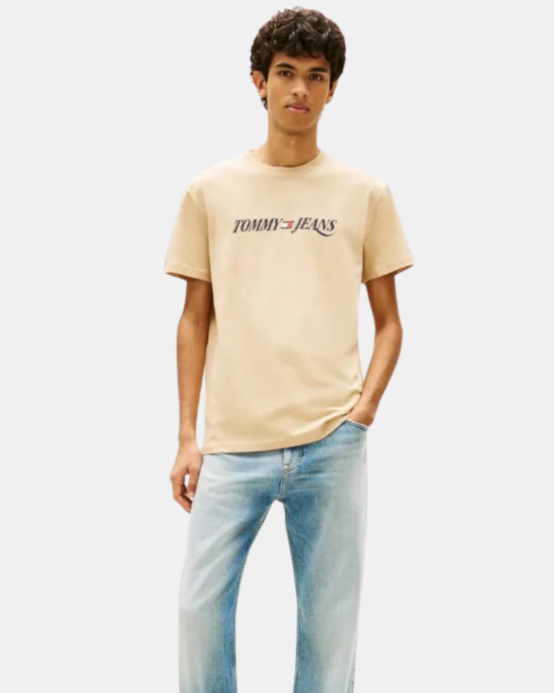 TOMMY HILFIGER DM0DM22548AB9 Camisetas Manga corta Hombre Beige