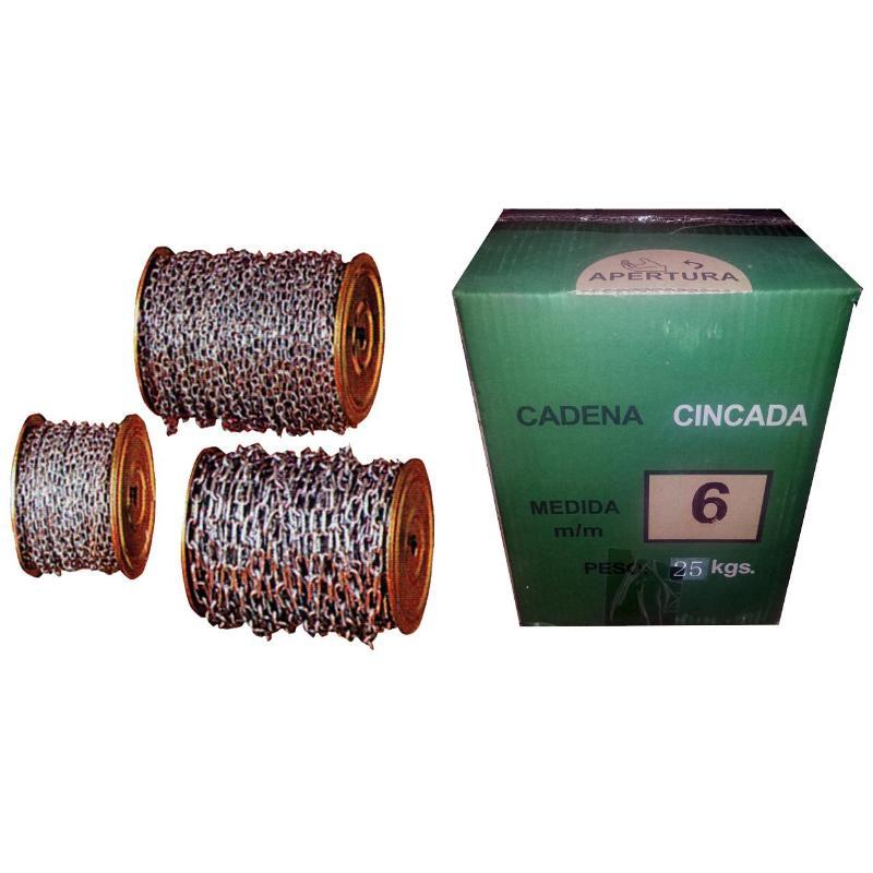 Cadena de   2,5 mm   bobina 25 kg.  (aproximadamente 230 mts)