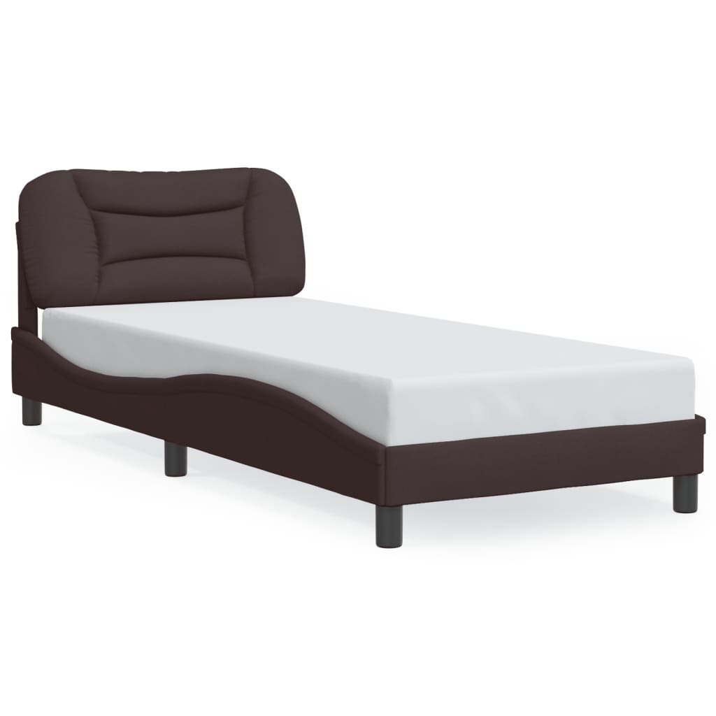 vidaXL Estructura de cama con LED sin colchón Hvar marrón oscuro 80x200 cm