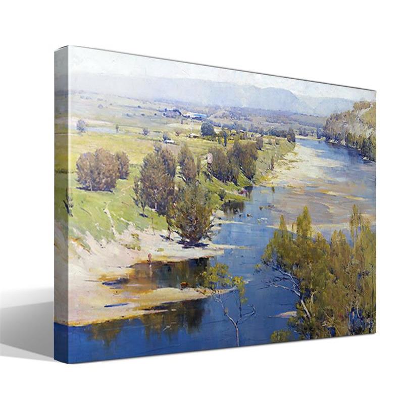 Cuadro Canvas Sir Arthur Ernest Streeton - Alta Resolución - Lienzo 100% Algodón - Bastidor de Madera - Fabricado en España