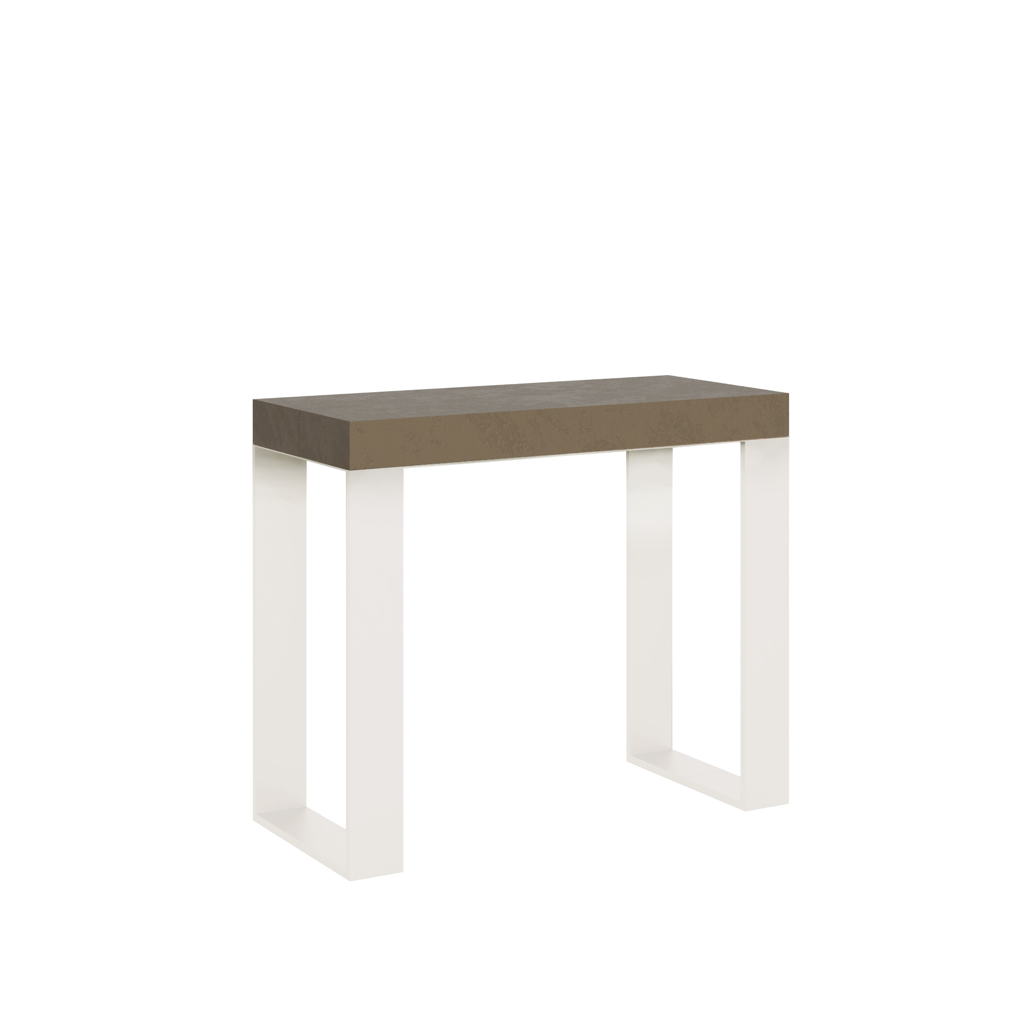 Mesa consola extensible Tecno gris paloma 90x40/300 cm - Itamoby