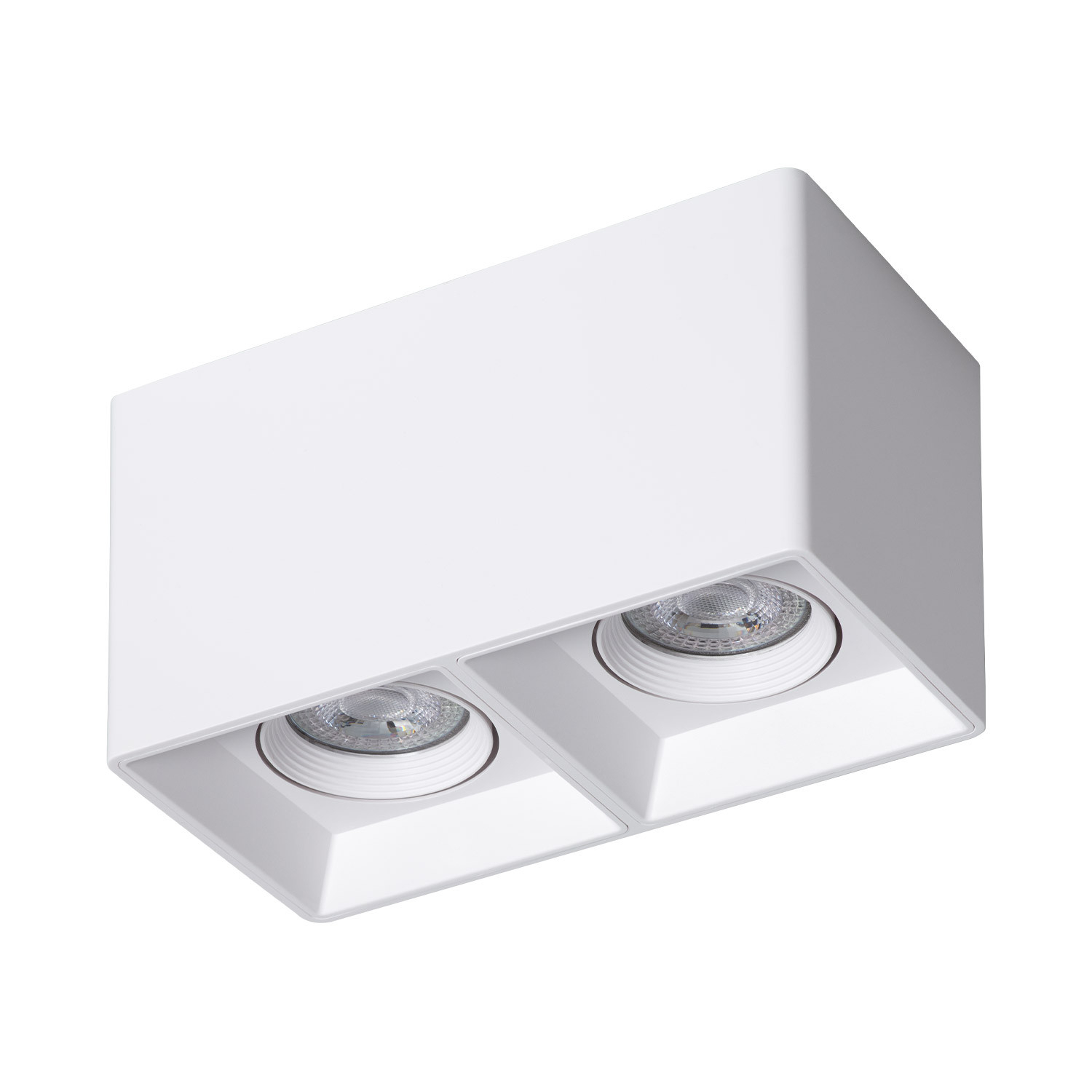 Ledkia Aplique de Techo Doble Blanco con Bombilla GU10 Space - Iluminación Decorativa Minimalista