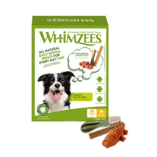Whimzees – Snack para perros adultos minis y pequeños Whimzees Variety Value S 56 uds.