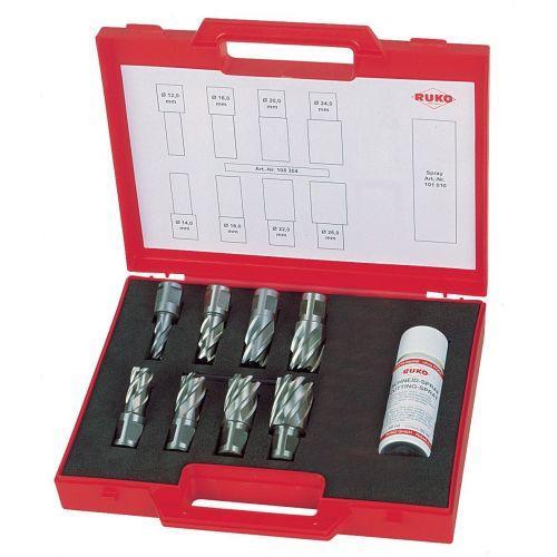 Juego de 8 brocas huecas hss-co 5 cobalto vástago weldon