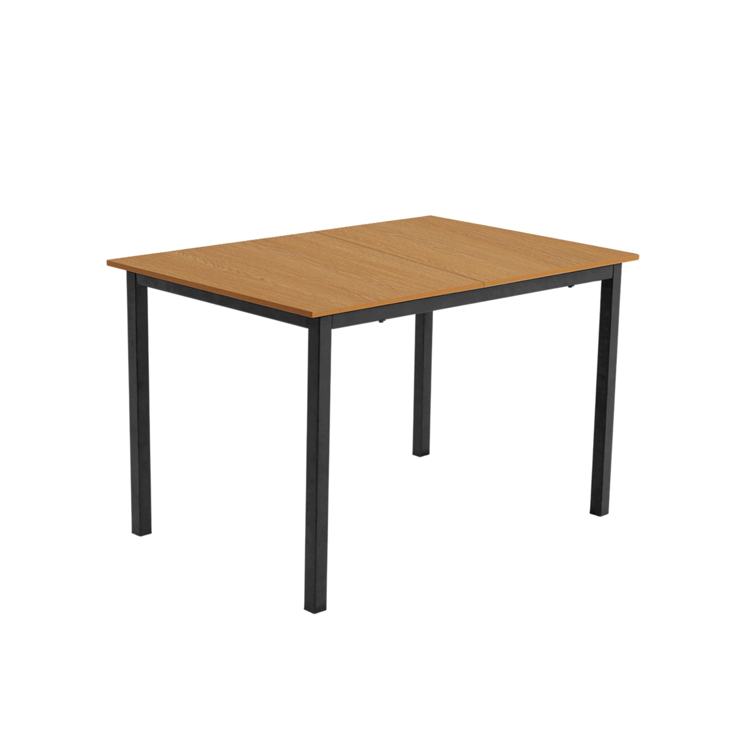 Mesa de comedor rectangular extensible elba y natural y negro y madera para hogar moderno mueble de almacenaje  - Homekit