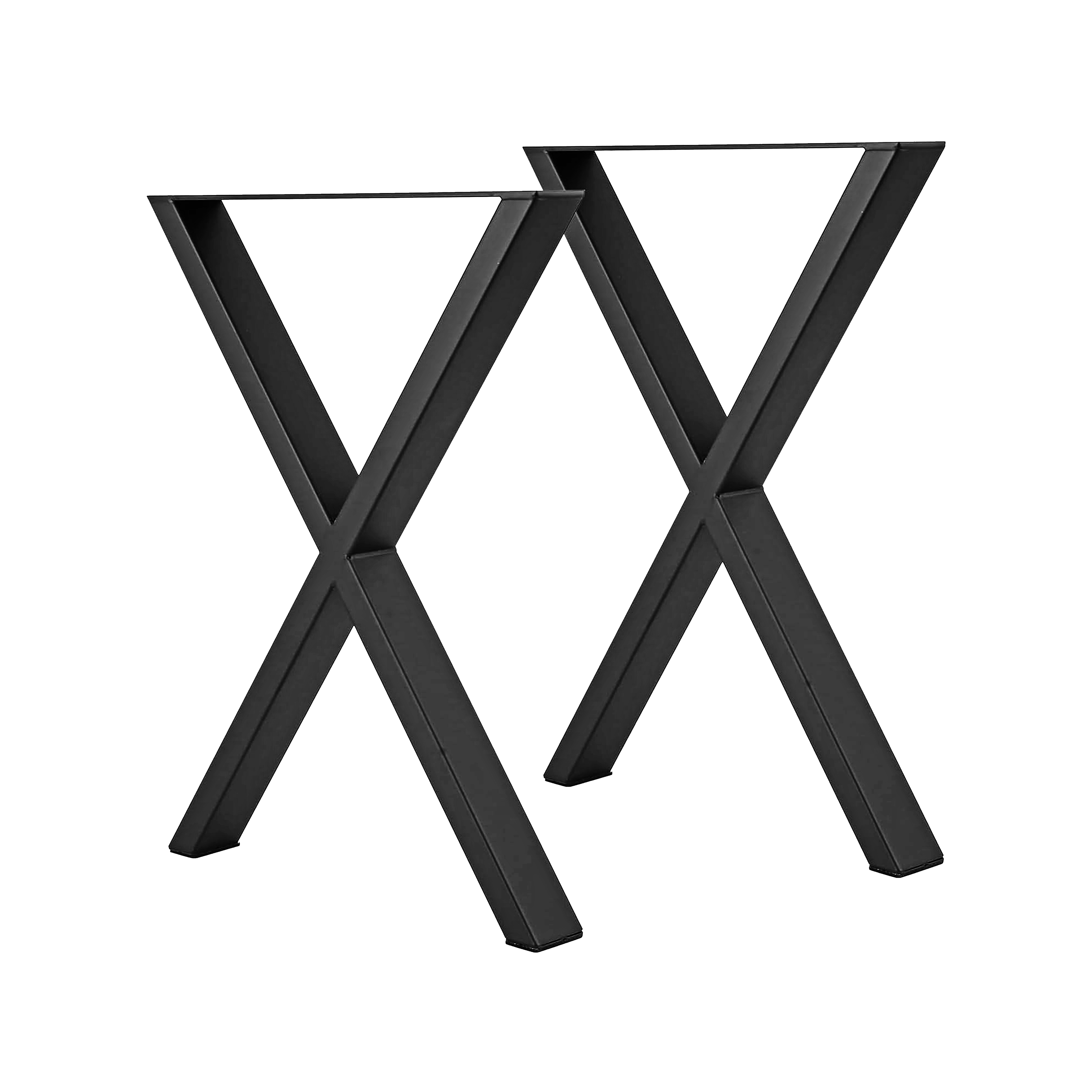 M.PASCUAL - Patas para Mesa de comedor | NEGRA | 58cmx71cm| Forma X | 2 unidades