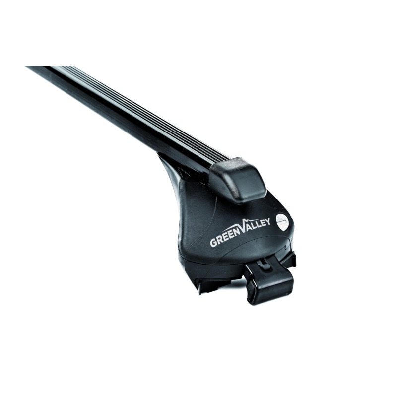 Barras de Techo GREEN VALLEY EASY ONE QUICK Acero | 100 kg | Antirrobo | Para Railing Integrado | 107–115 cm