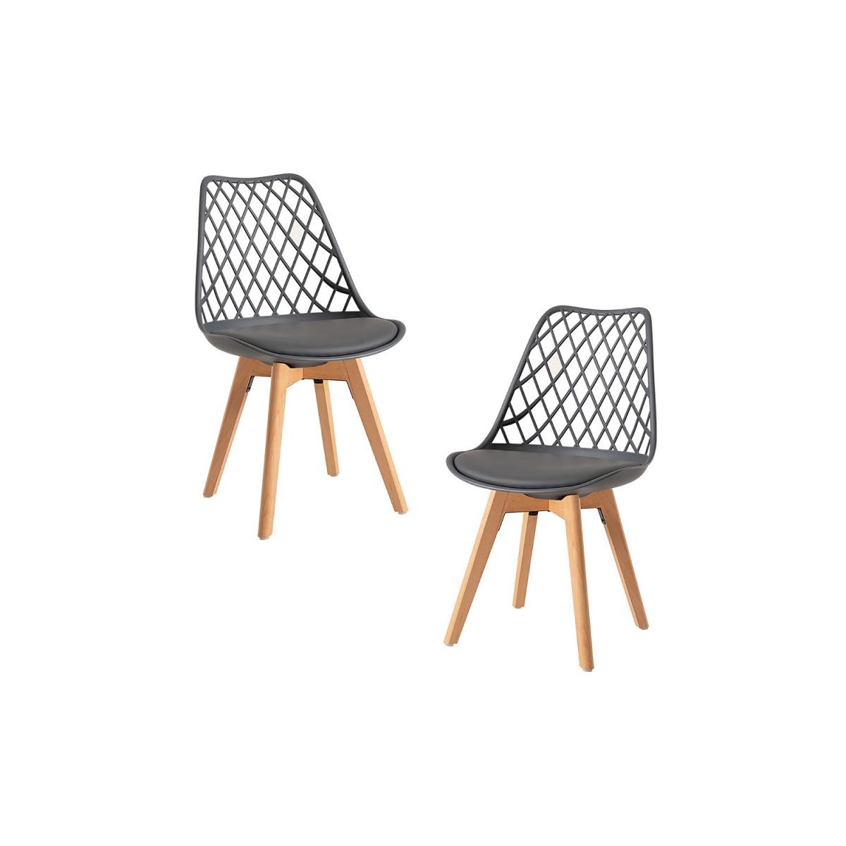Regalos Miguel - Packs Sillas Comedor - Pack 2 Sillas Mima - Gris oscuro