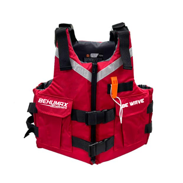 BEHUMAX - Chaleco salvavidas Safety Be Wave para deportes acuáticos con hebilla de liberación rápida diseño ajustable flotabilidad alta
