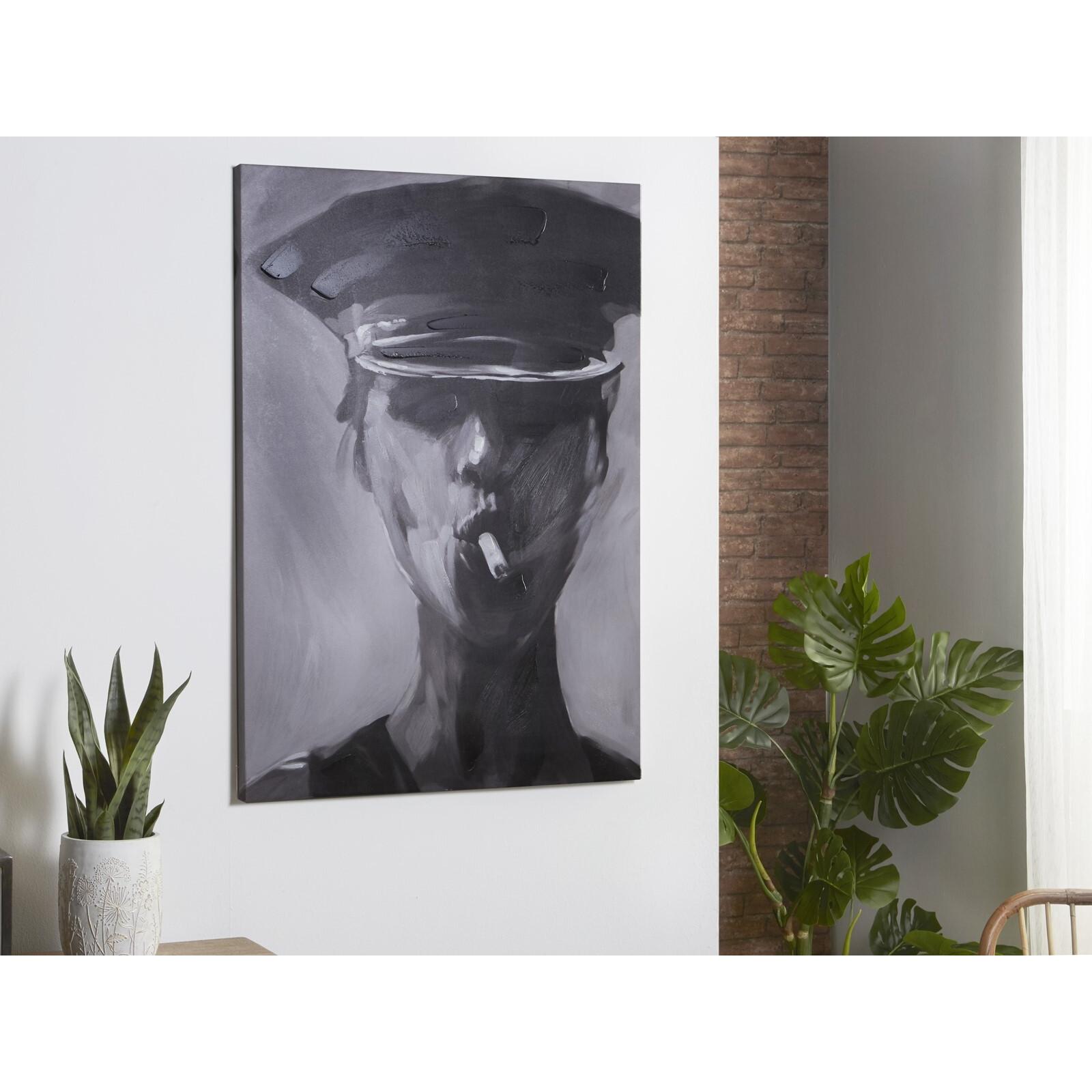 Lienzo impr. mujer blanco/negro 50% oleo 70x100 cms. 70x3x100 cms. El mejor complemento para tu hogar.
