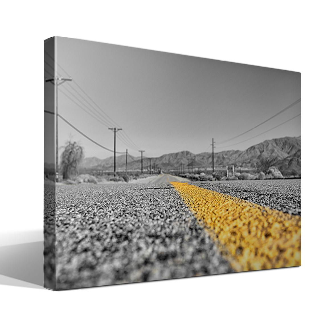 Cuadro Canvas La Carretera del Desierto - Alta Resolución - Lienzo 100% Algodón - Bastidor Madera - Calidad Superior