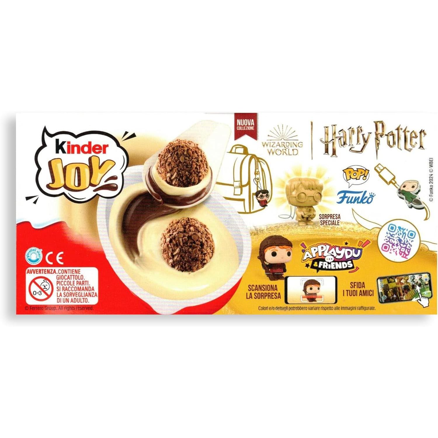 Nueva Colección Kinder Joy Harry Potter Funko 2024 24 huevos con crema de leche y cacao y 2
