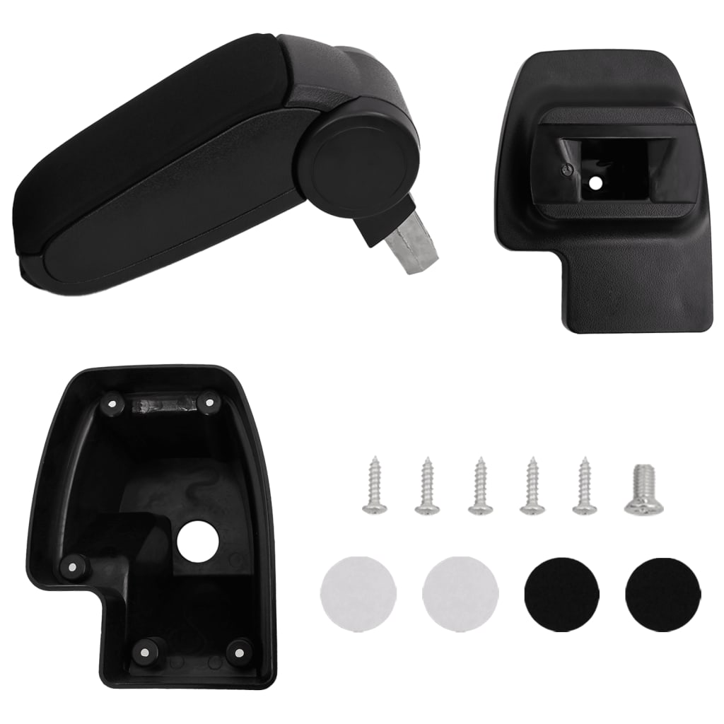 vidaXL Reposabrazos para coche ABS negro Adecuado para Kia k2/rio mk4/x-line (2017),  Hyundai verna/solaris (2010-2016) hyundai accent (2010-2016),  Ford focus iii (2015) y mas