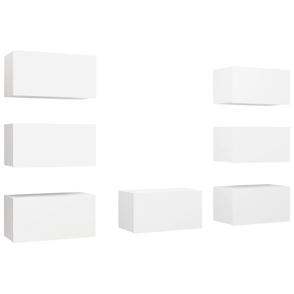 vidaXL Juego de muebles de salón 7 piezas 30,5x30x60 cm, Mueble de Salon, Mueble TV, Mueble TV salon, Mesa de TV, Mueble tele