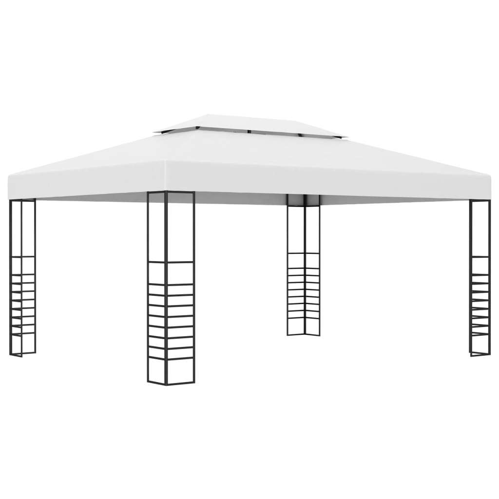 vidaXL Cenador de Jardín de Acero Recubierto en Polvo Pabellón Parasol Color Taupé,  Blanco,  Antracita y mas