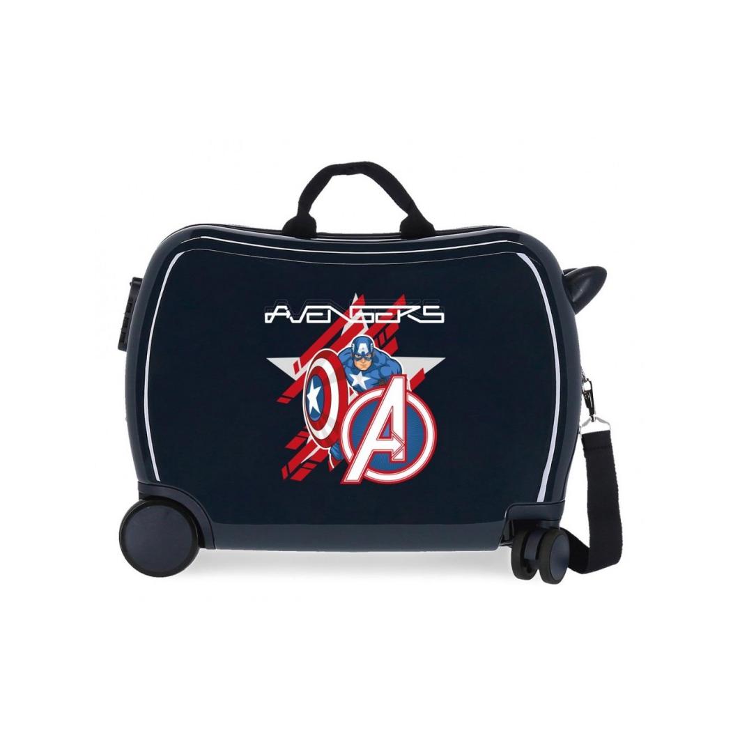 Maleta infantil correpasillos All Avengers marino 38x50x20 Dura e impermeable 4 ruedas