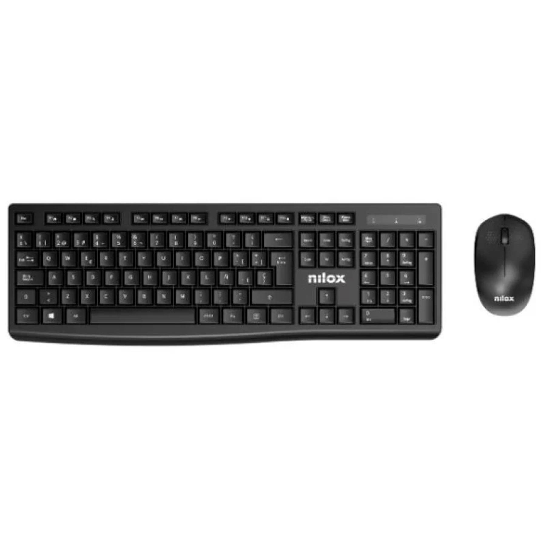 NILOX Combo Wireless ES Black / Teclado y ratón inalámbricos