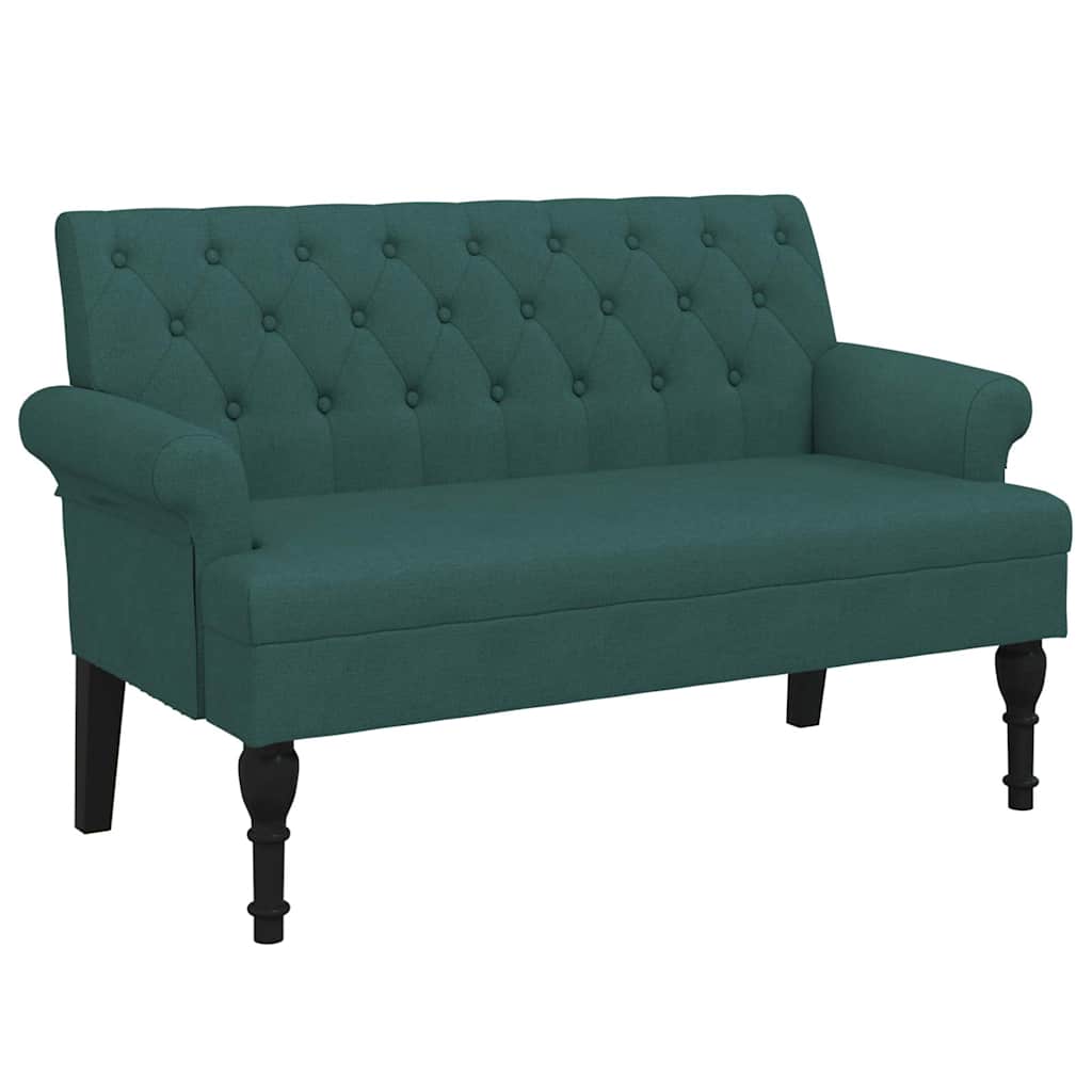 vidaXL Banco con respaldo tela 120x62x75,5 cm Multicolor