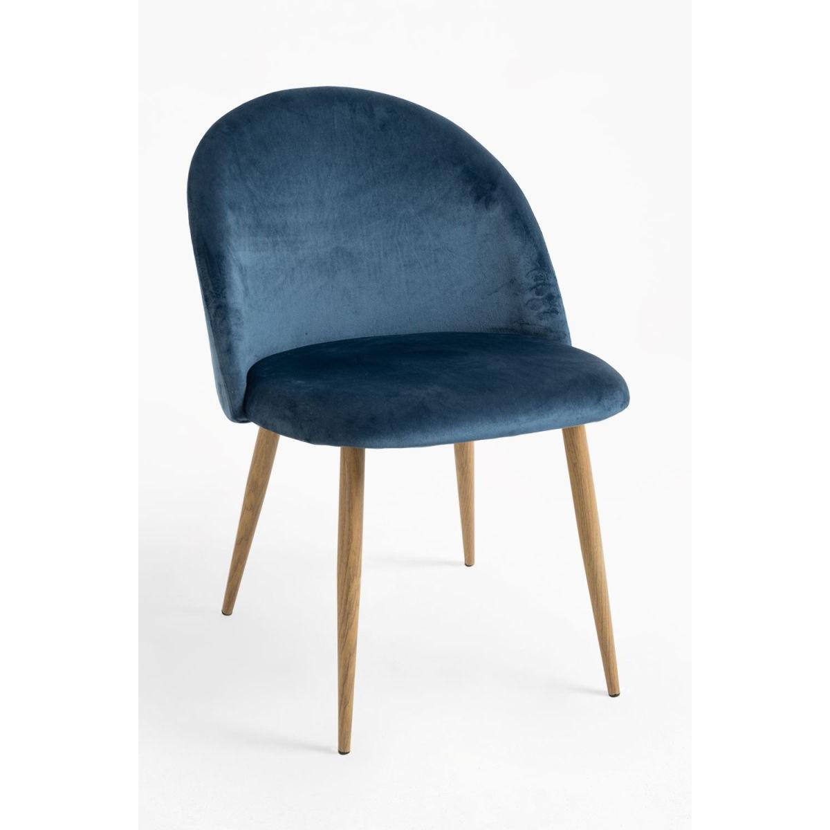Regalos Miguel - Packs Sillas Comedor - Pack 2 Sillas Vint Terciopelo - Azul