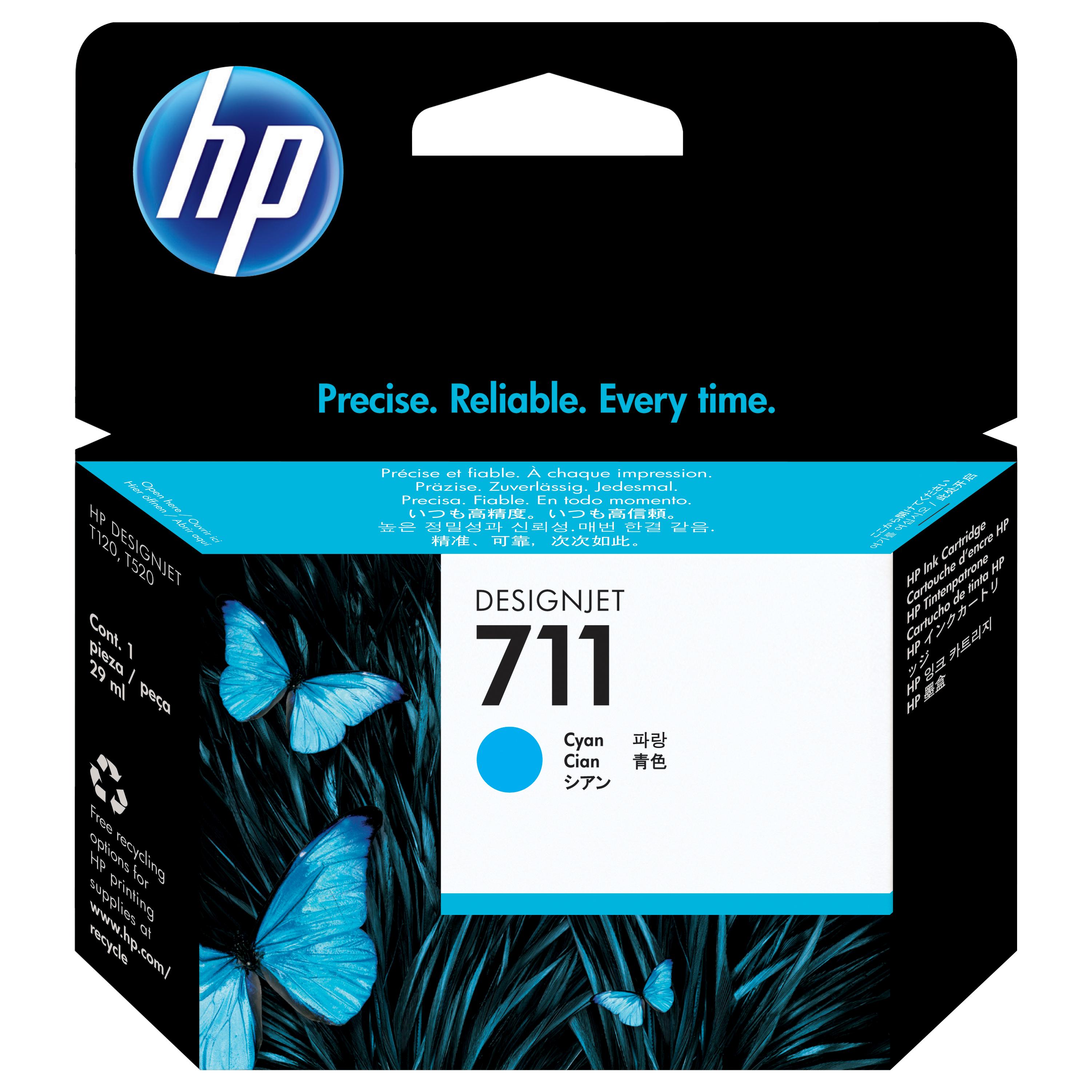 HP DesignJet T120/T520 Cartucho Cian N�711