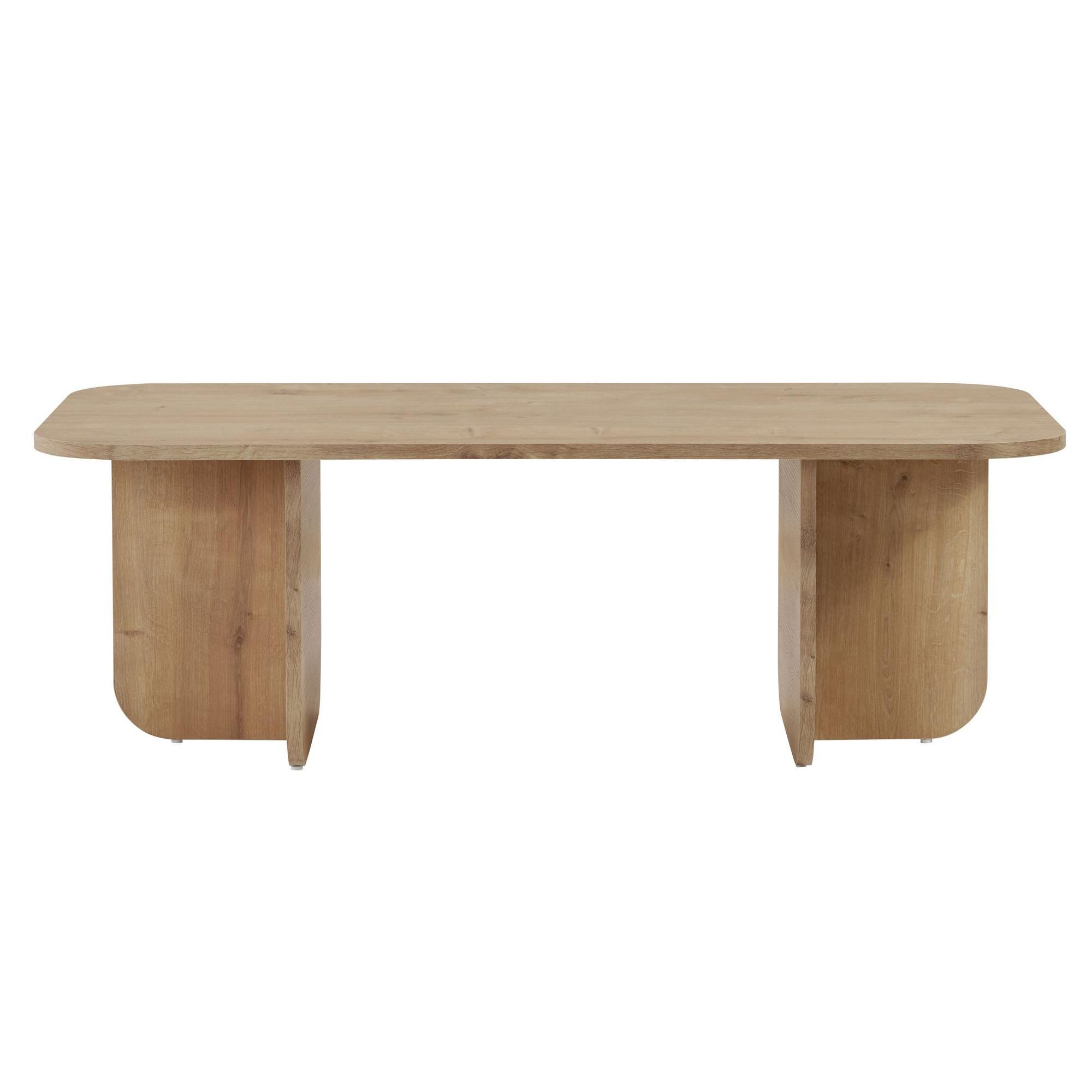 Habitat y Jardin - Mesa baja de madera "Akira" 120 x 60 x 41 cm - Roble zafiro