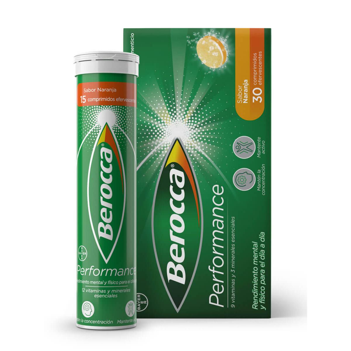 Berocca - Berocca performance sabor naranja 30 comprimidos efervescentes