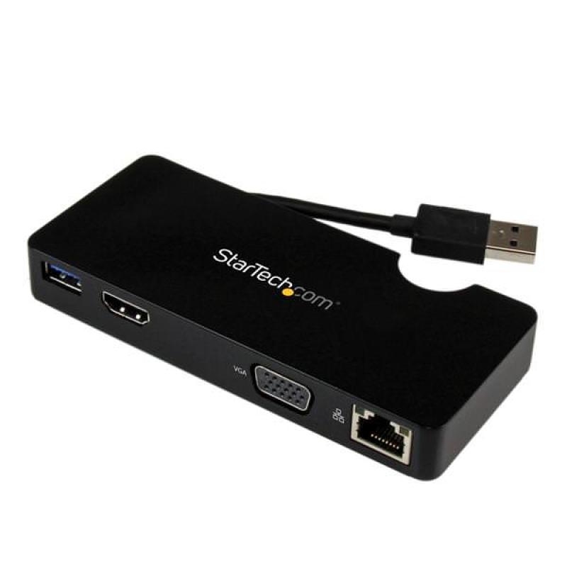Startech Mini Estación de Conexión USB 3.0 a HDMI/VGA/Ethernet