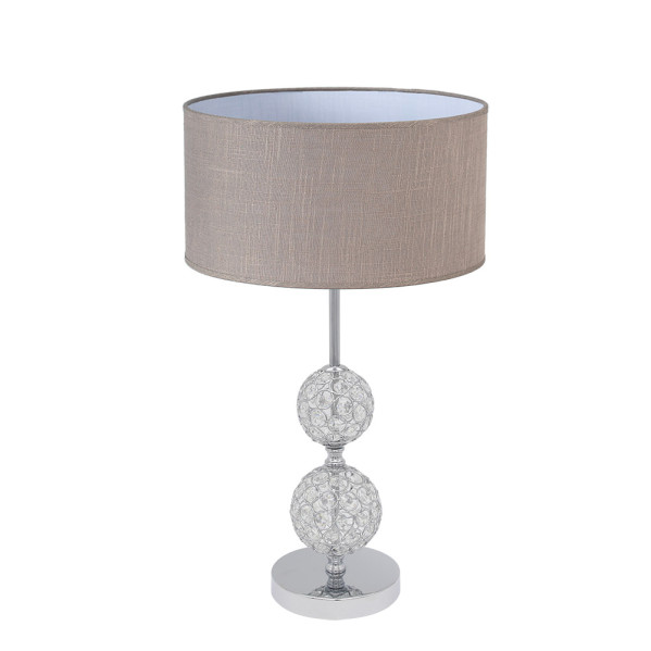 Sobremesa  beatia 1xe27 cromo pantalla gris 35d