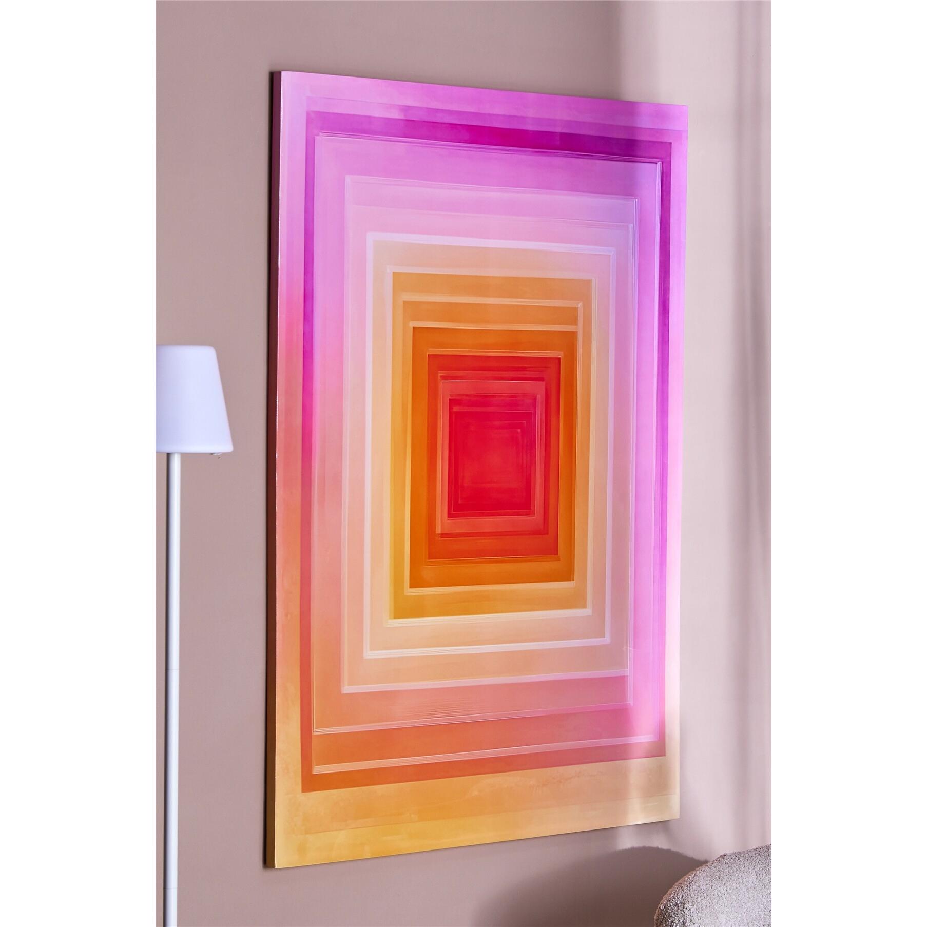 Oleografia alto brillo tonos rosados 80x120 cms. 80x3x120 cms. El mejor complemento para tu hogar.