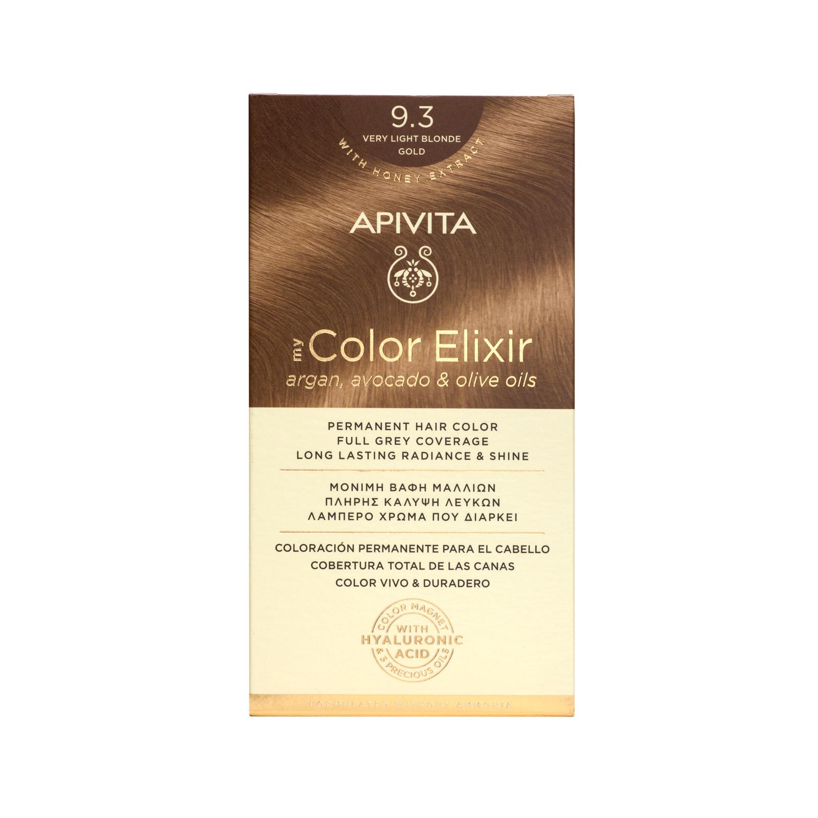 APIVITA MY COLOR ELIXIR - Tinte Permanente SIN PPD y SIN AMONIACO - Kit de autoaplicación completo - 40 tonalidades