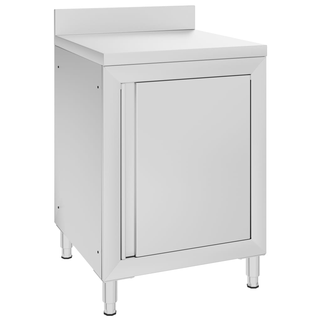 vidaXL Mesa de Trabajo Comercial Mueble Acero Inoxidable Cocina Dimensiones 60 x 60 x 96 cm, 120 x 60 x 96 cm